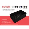 Bocchi Aderci Ultra-Slim Farmhouse Apron Front Fireclay 30 in. Single Bowl Kitchen Sink in Matte Black 1481-004-0120